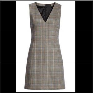 Theory Autumn Plaid A-Line Dress (size 10)